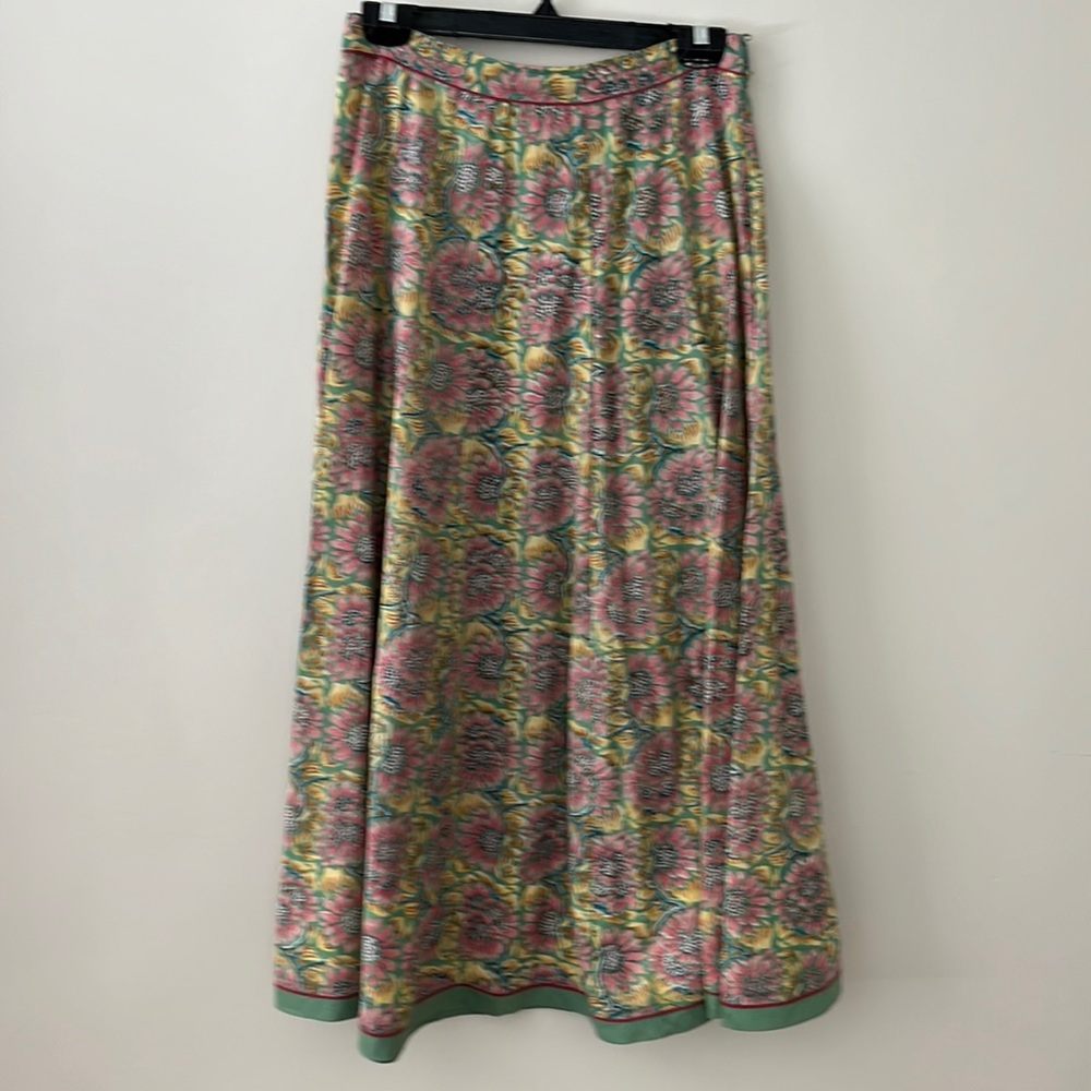 Anokhi Pastel Floral Skirt